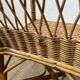 Children's armchair rattan / vintage blue