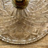 Vintage moulded glass pendant light - tableware collection -