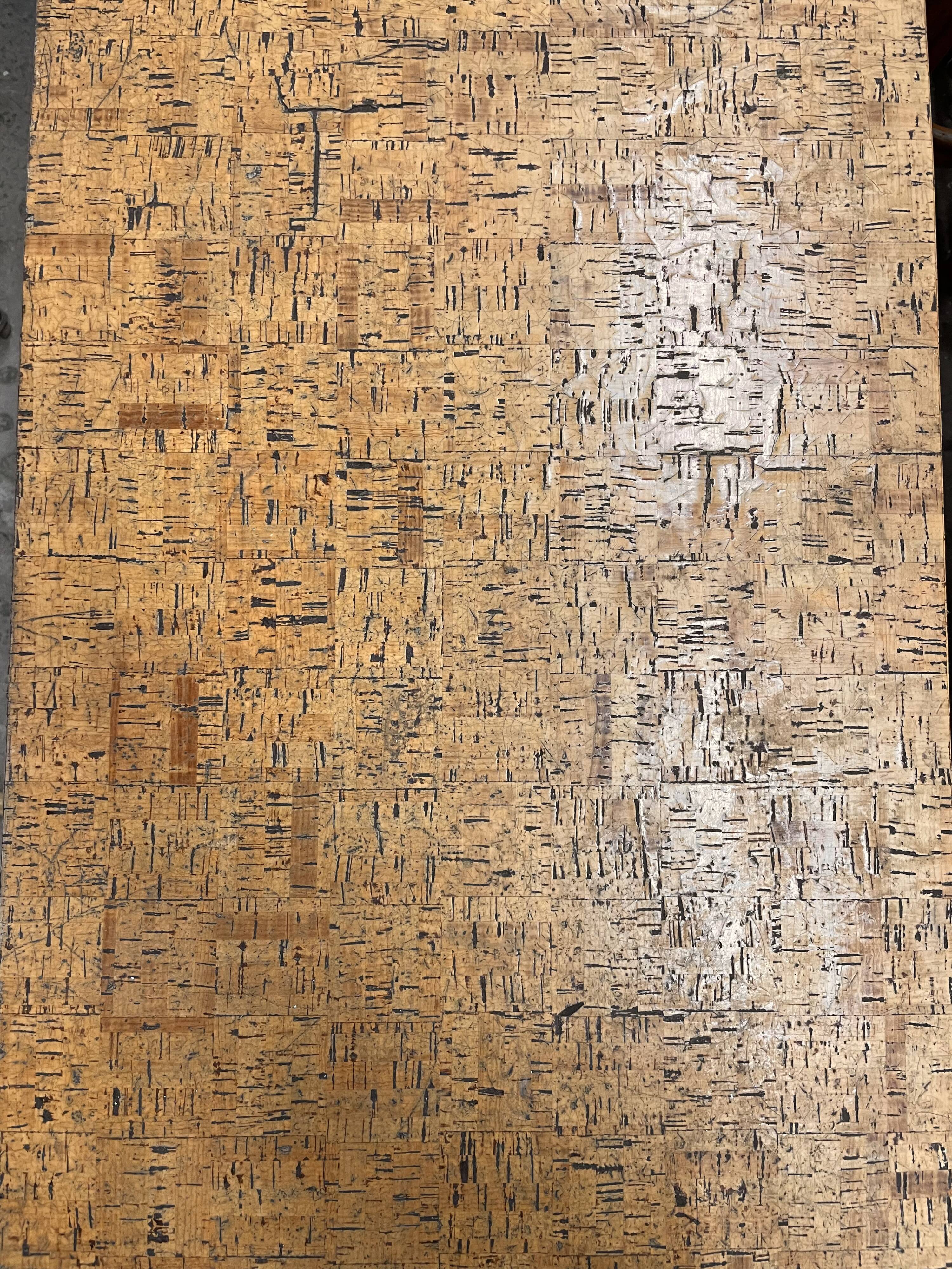 Vintage cork and rattan desk