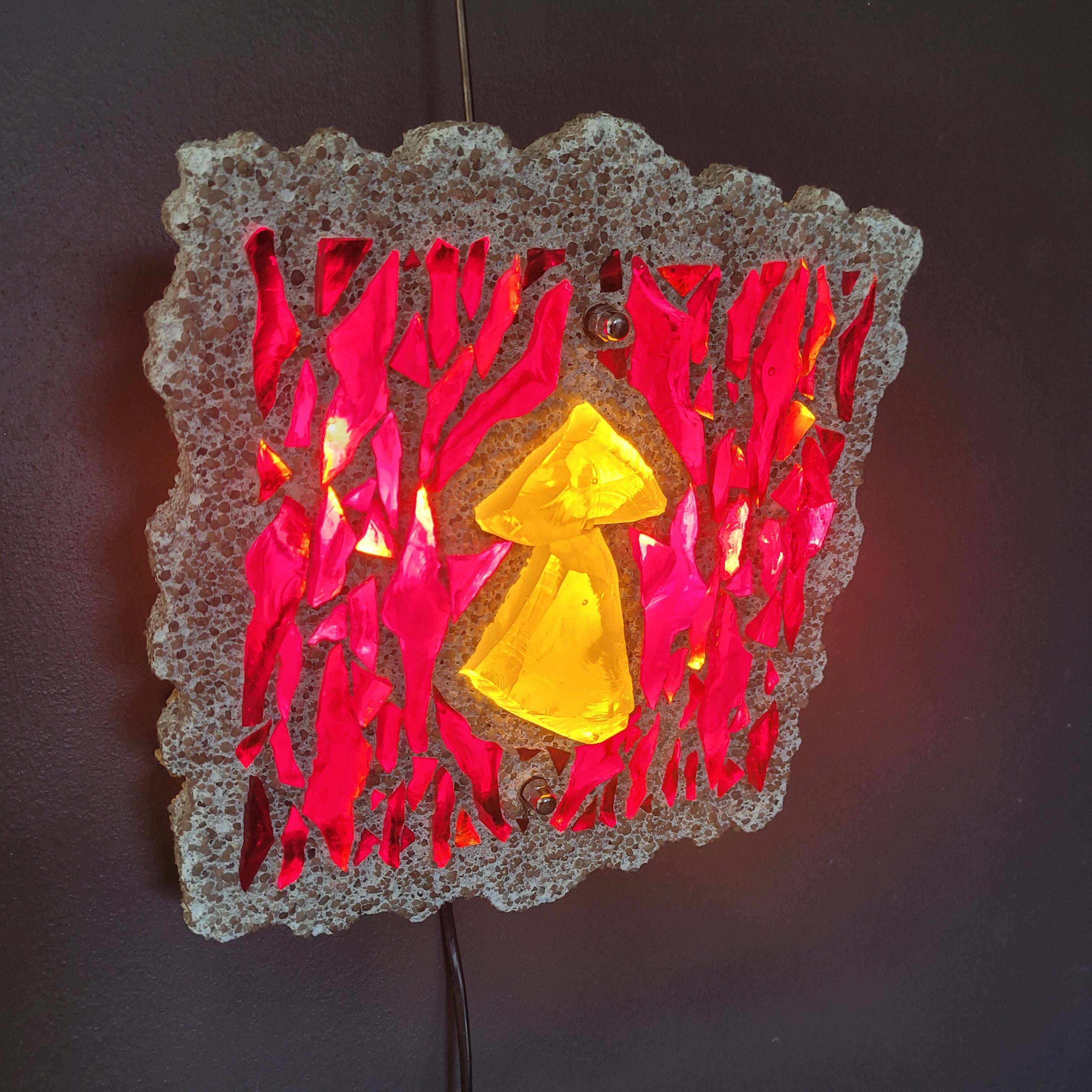 Vintage brutalist wall light