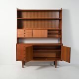 Sideboard with bookcase in teak and mahogany