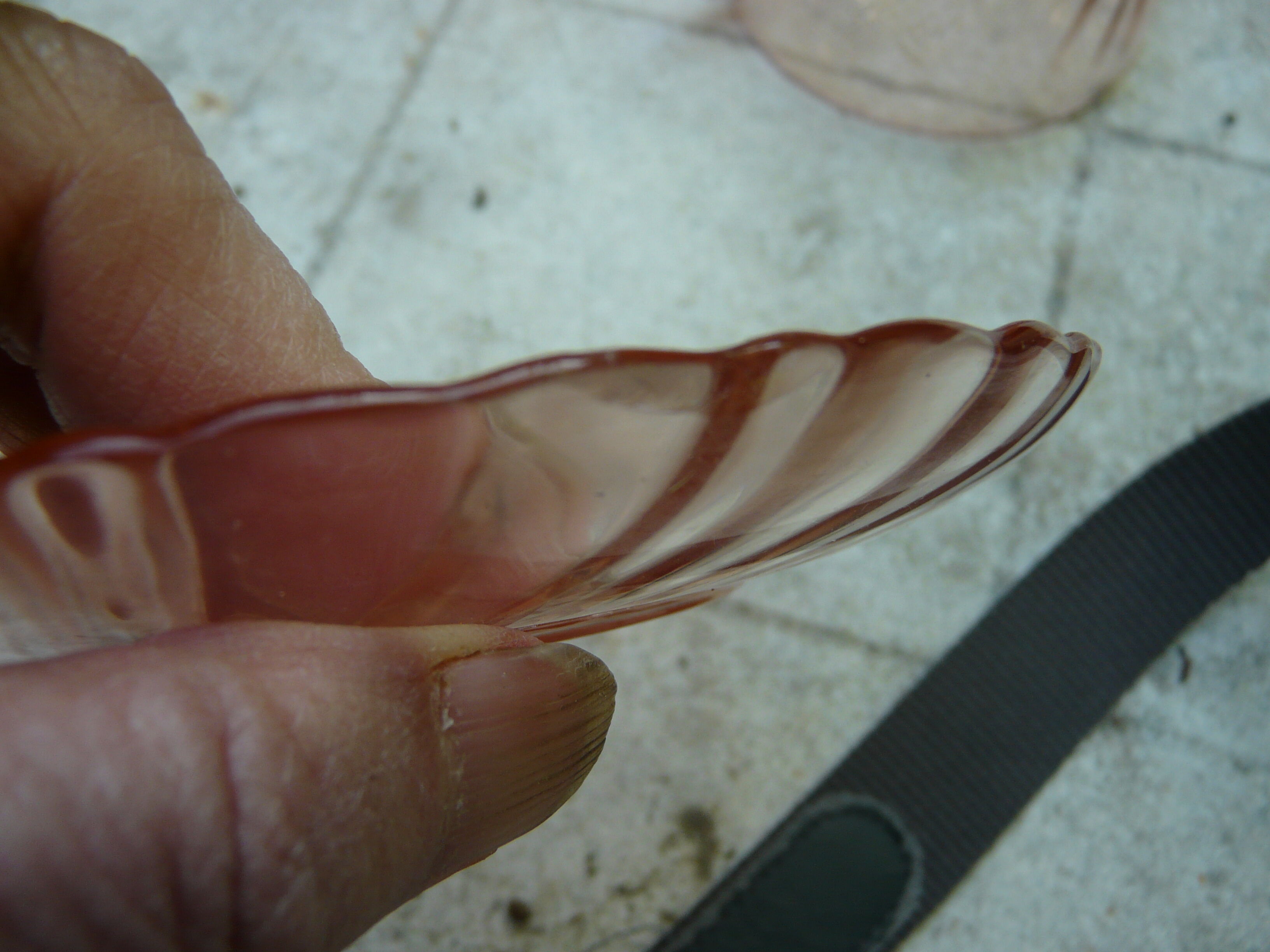 Set of 6 pink tea cups with rosaline sub-cup Arcoroc Luminarc