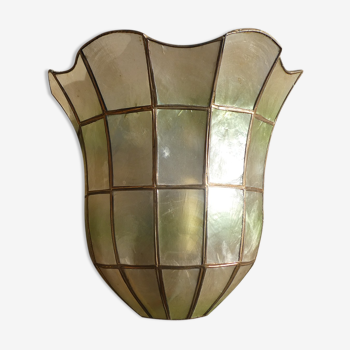Vintage mother-of-pearl wall lamp