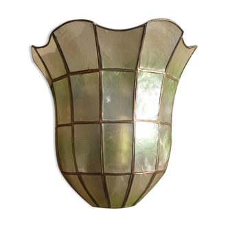 Vintage mother-of-pearl wall lamp