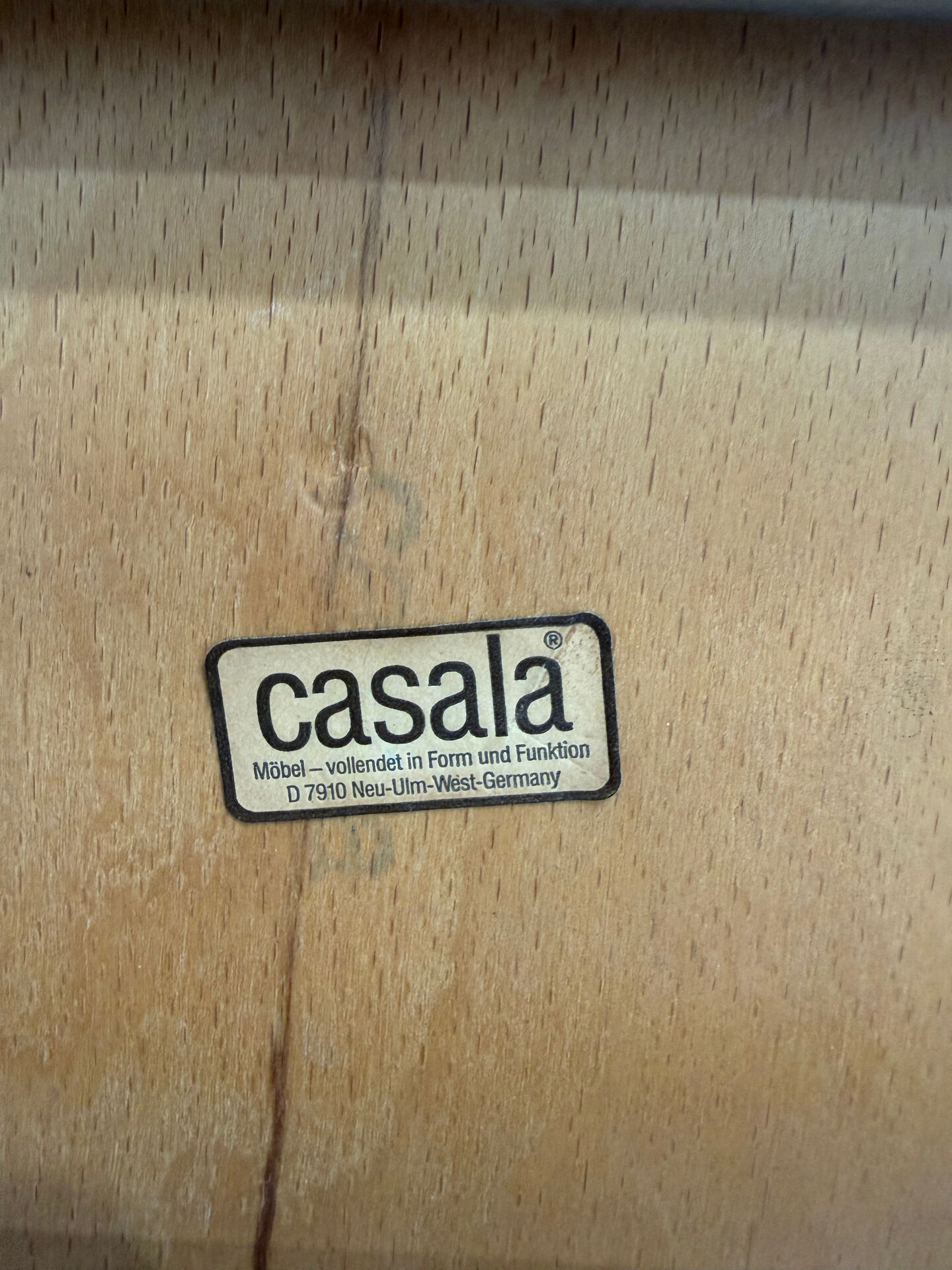 Vintage Casala chair – bent beech – chrome sled base