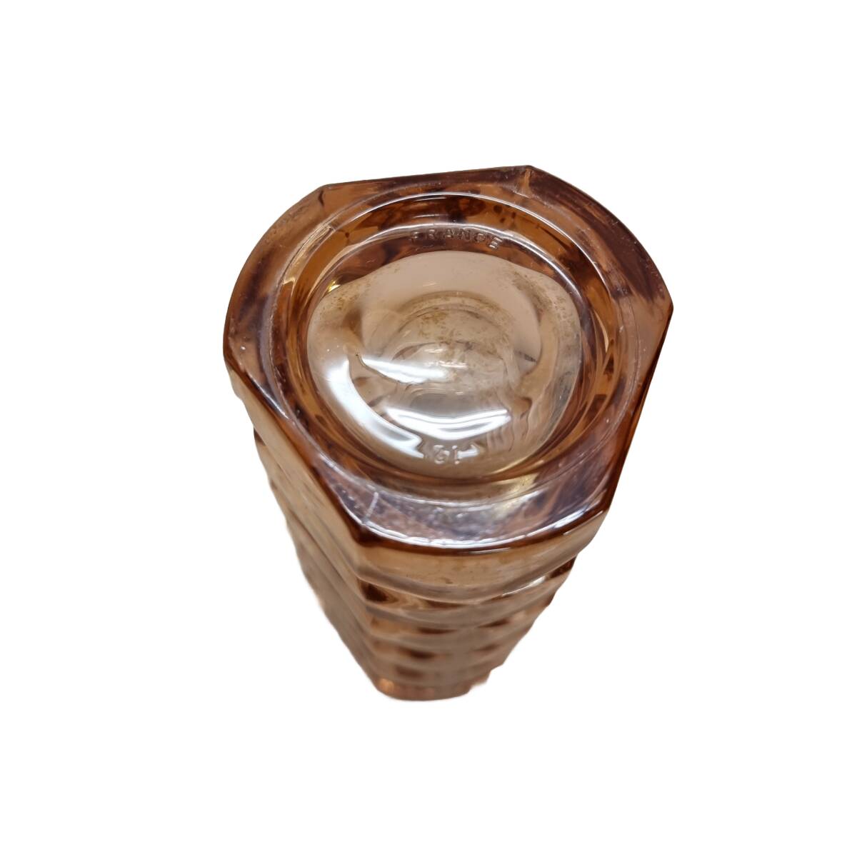 French Vintage Small Rosaline Pressed Glass Vase