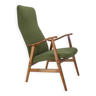 Scandinavian high-back armchair from the 1960s, Studio, restored