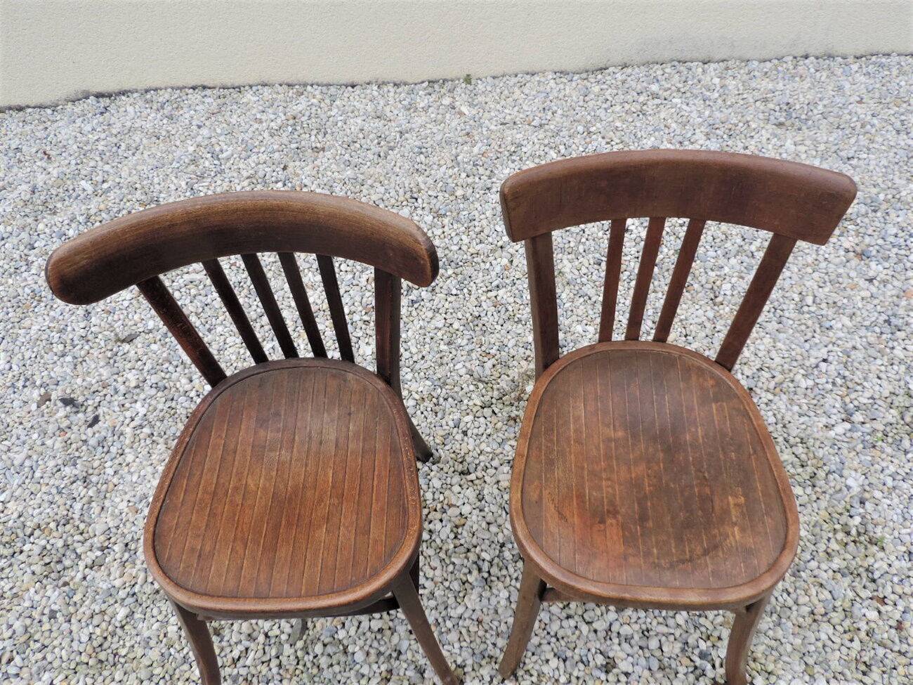 Set of two old bistro chairs