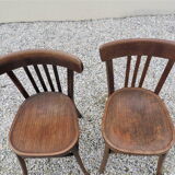 Set of two old bistro chairs