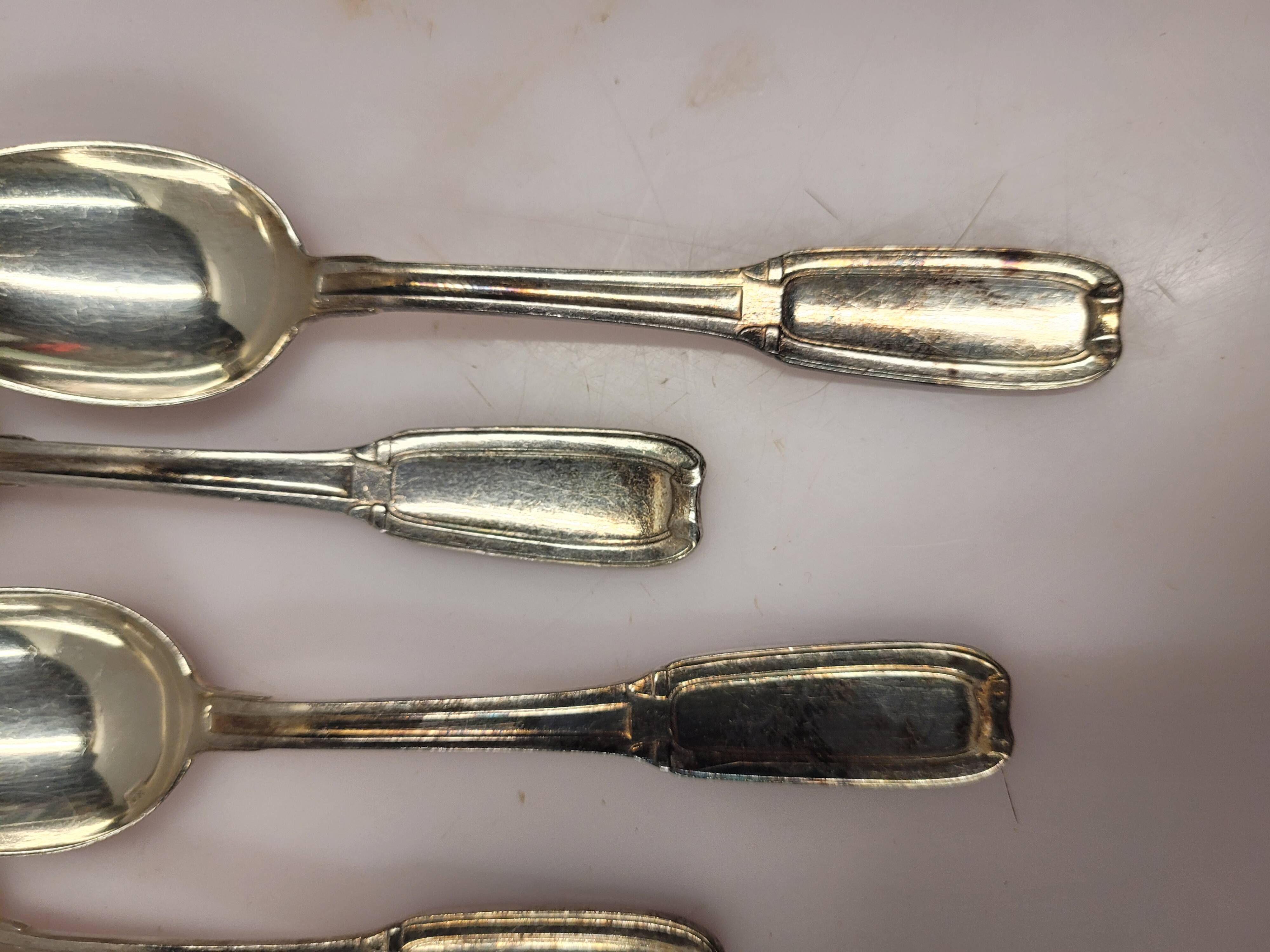 12 small silver-plated spoons