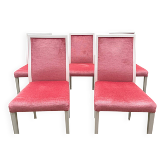 Ensemble de 5 chaises vintage – style rétro chic