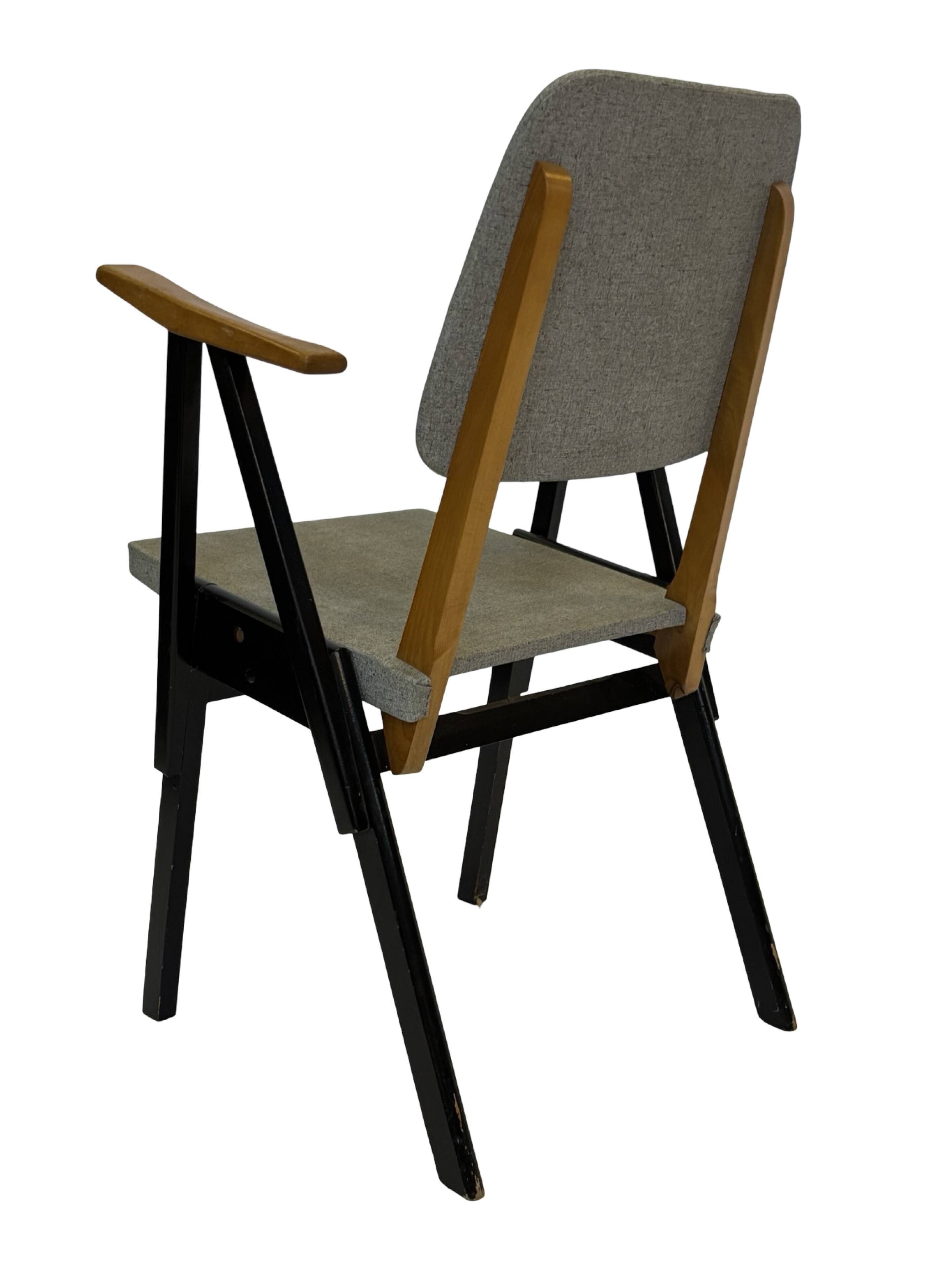 Vintage Palais De Tokyo armchair by Zwager Ermeloo, 1950's design