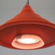 Large orange industrial suspension by Zonca Italy