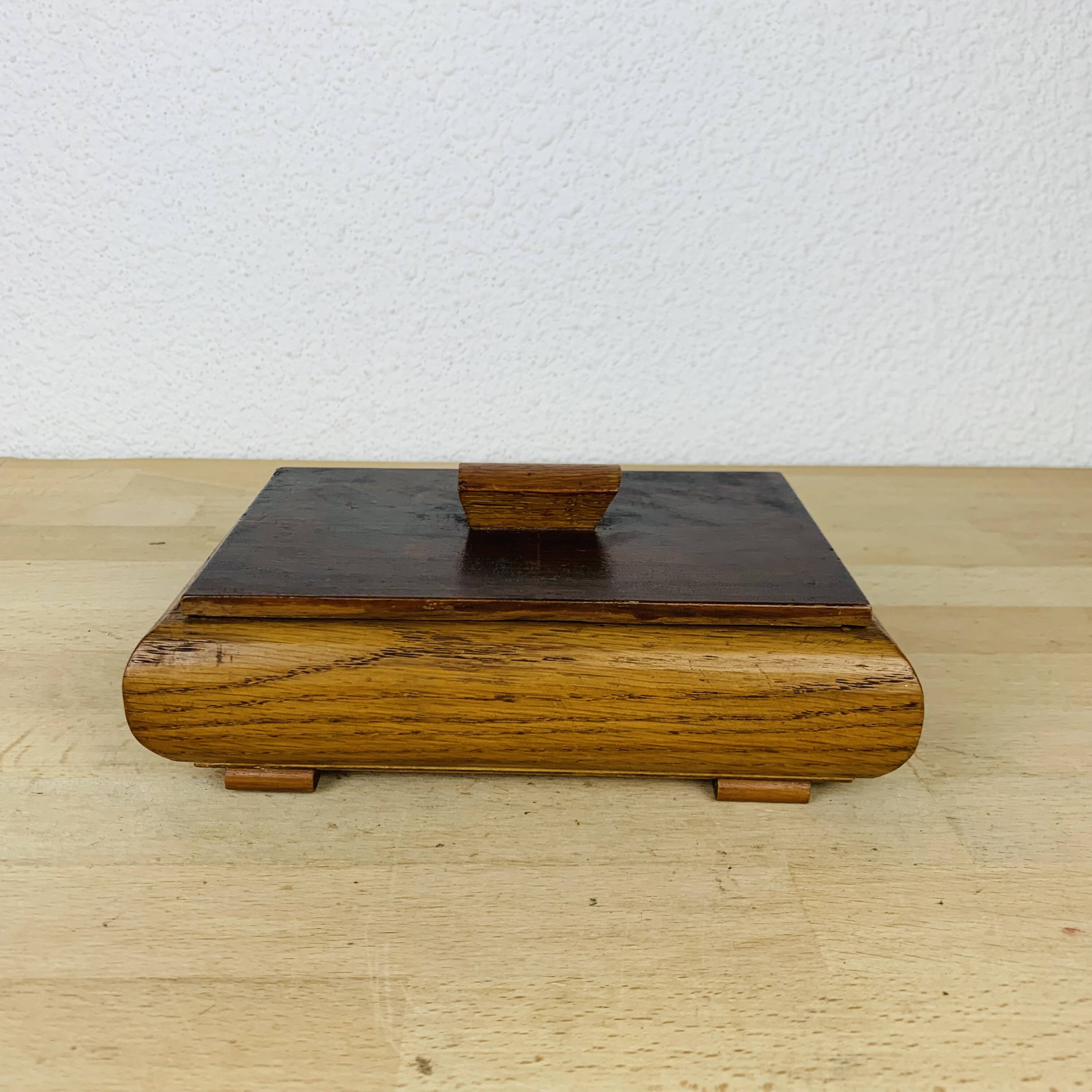 Boîte à bijou art déco en bois