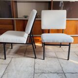 Paire de chauffeuses design Paul Geoffroy édité par Airborne