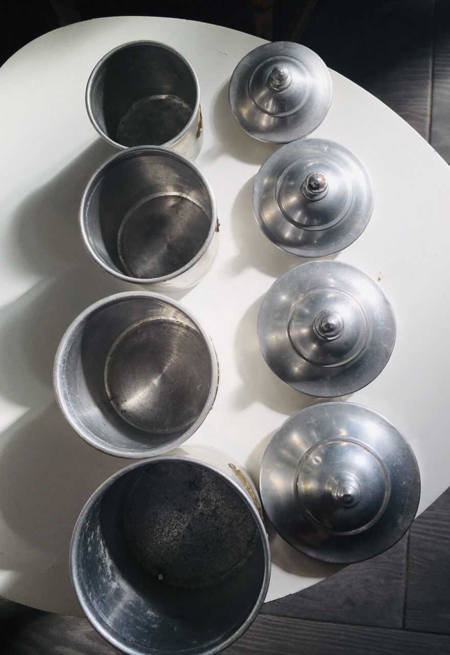 Aluminum spice pots