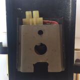 Torch wall sconce in brass and opalin glass, 1950s