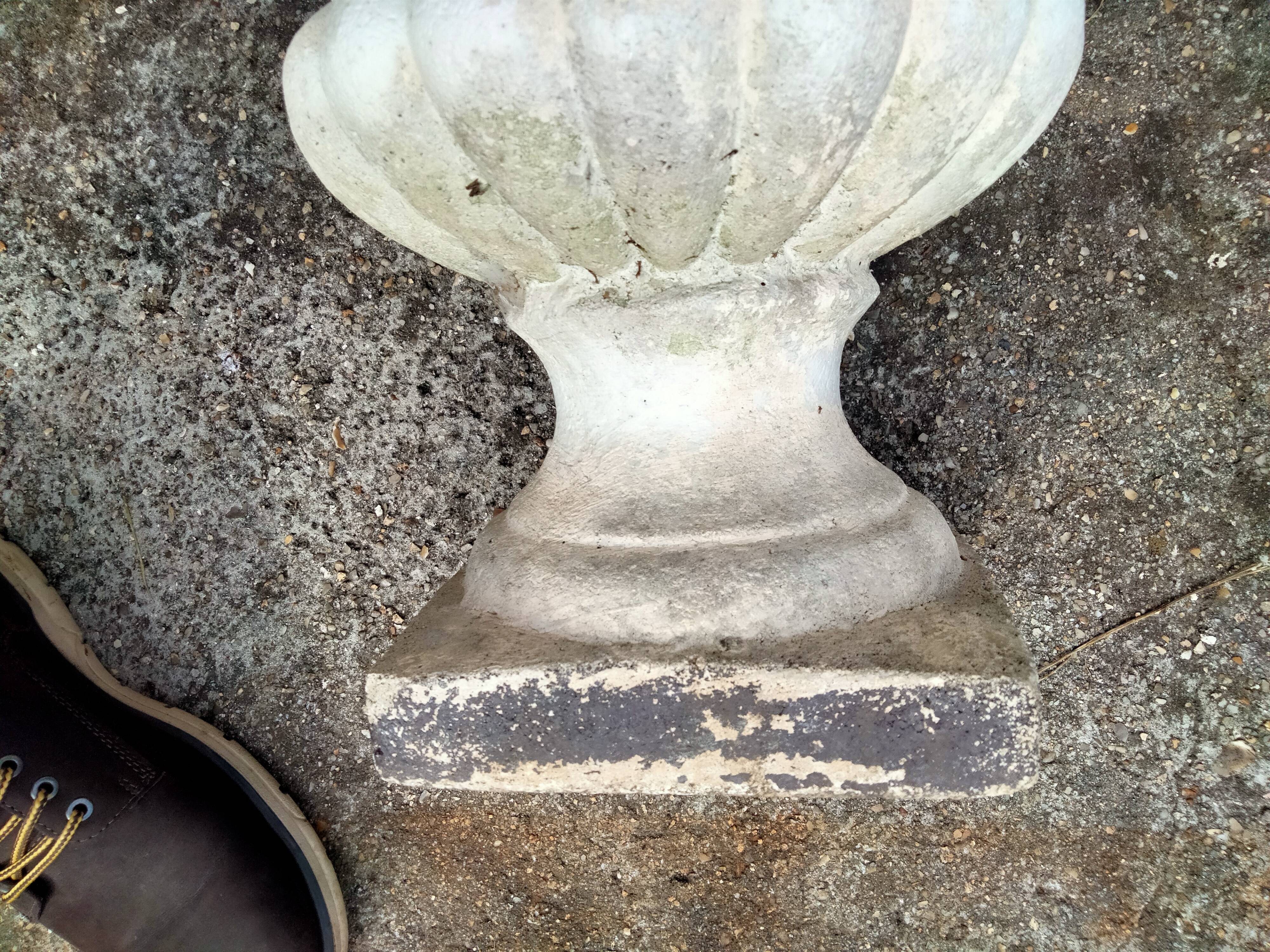 Pair of Medici vintage antique stone planters