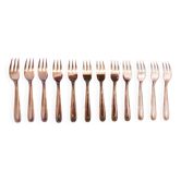 Coffret de 12 petites fourchettes (dessert)  inox orfèvrerie Devouge Dupont
