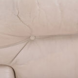 Beige Midcentury Lounge Chair with Ottoman Model "Sella" by Carlo de Carli