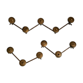 Set of 3 vintage coat rack 60s