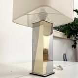 Lampe chrome et métal doré