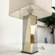 Lampe chrome et métal doré
