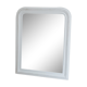 Old mirror, Louis Philippe style, white and gold patina, antique French