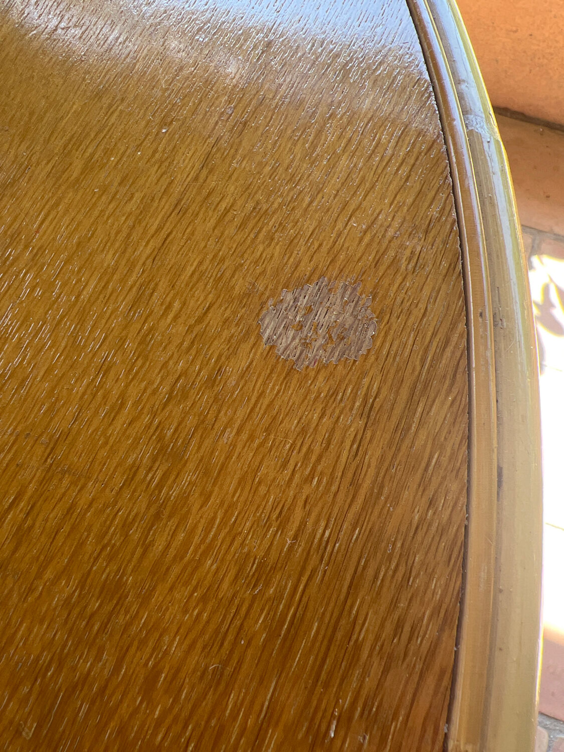 Vintage rattan dining table.