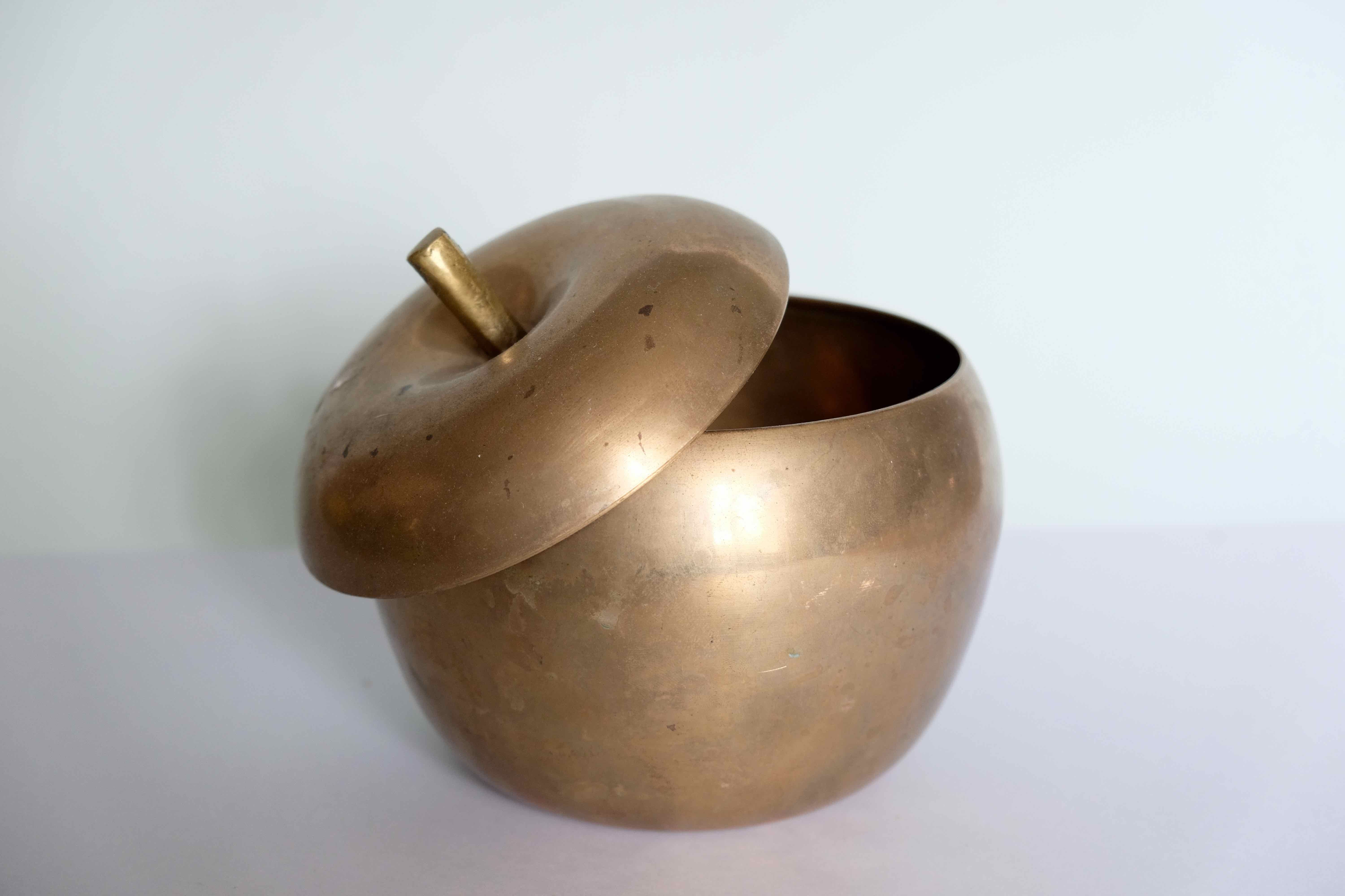 Box brass apple vintage 1960/70