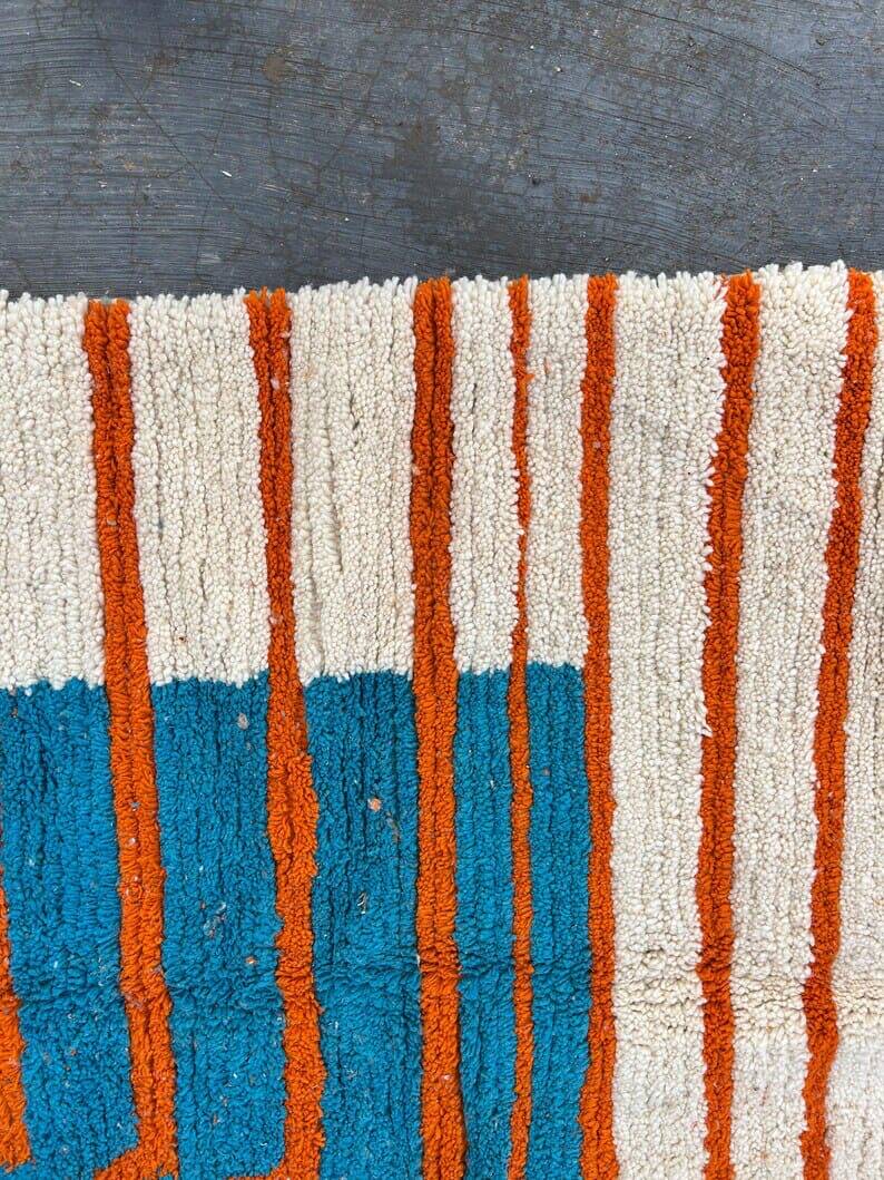 Handmade traditional pure wool rug size 100 x 200 cm