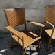 Vintage woven rattan set
