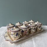 Service old cream jars