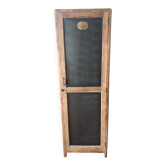 Vestiaire vintage bois avec penderie couleur fonte mat