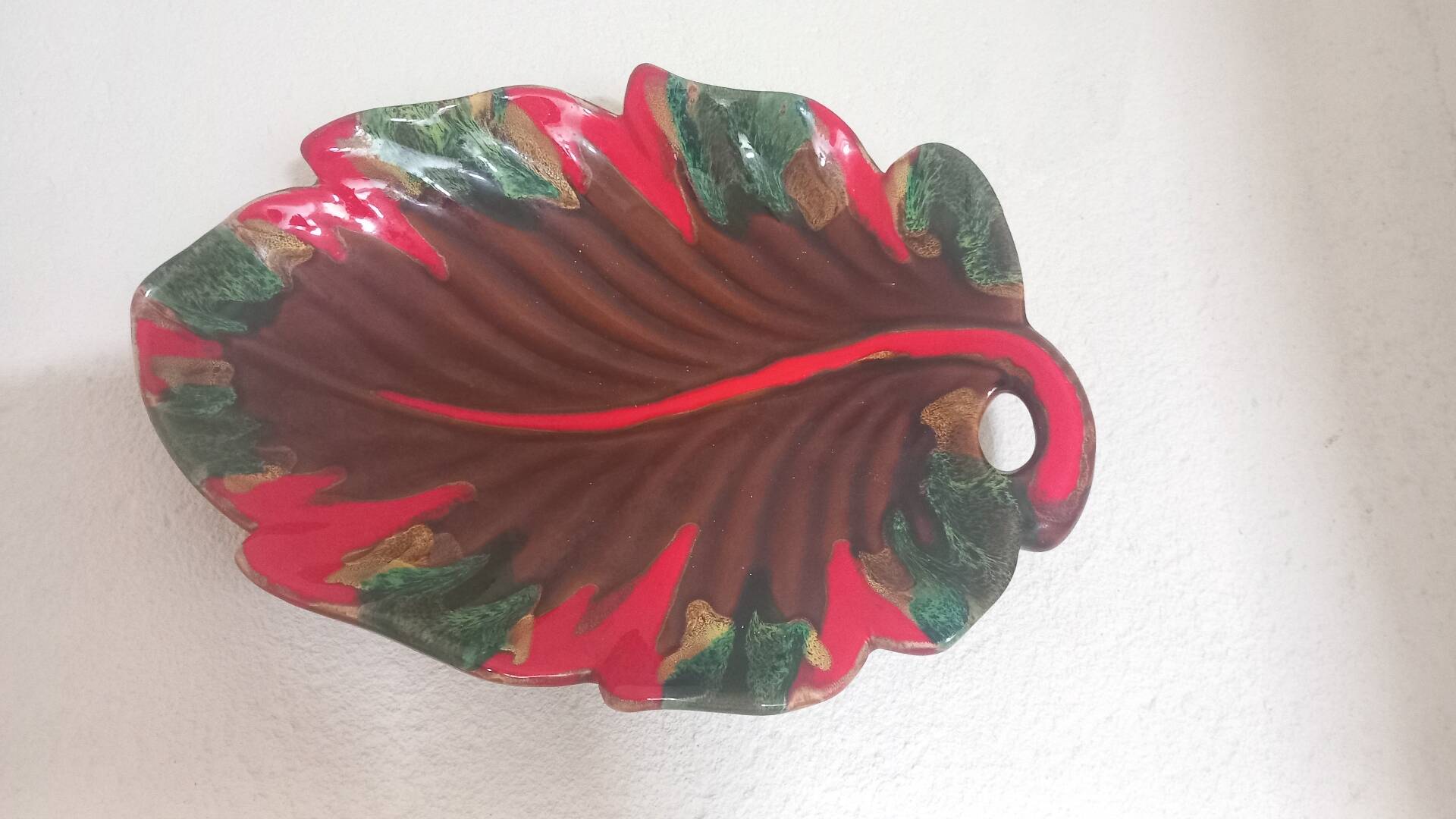Large ceramic platter from Vallauris vintage – 36x26 cm