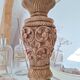 Carved solid wood vase