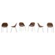 Set of six "Tonneau" chairs by Pierre Guariche, manufactured by Steiner in the 1950s.