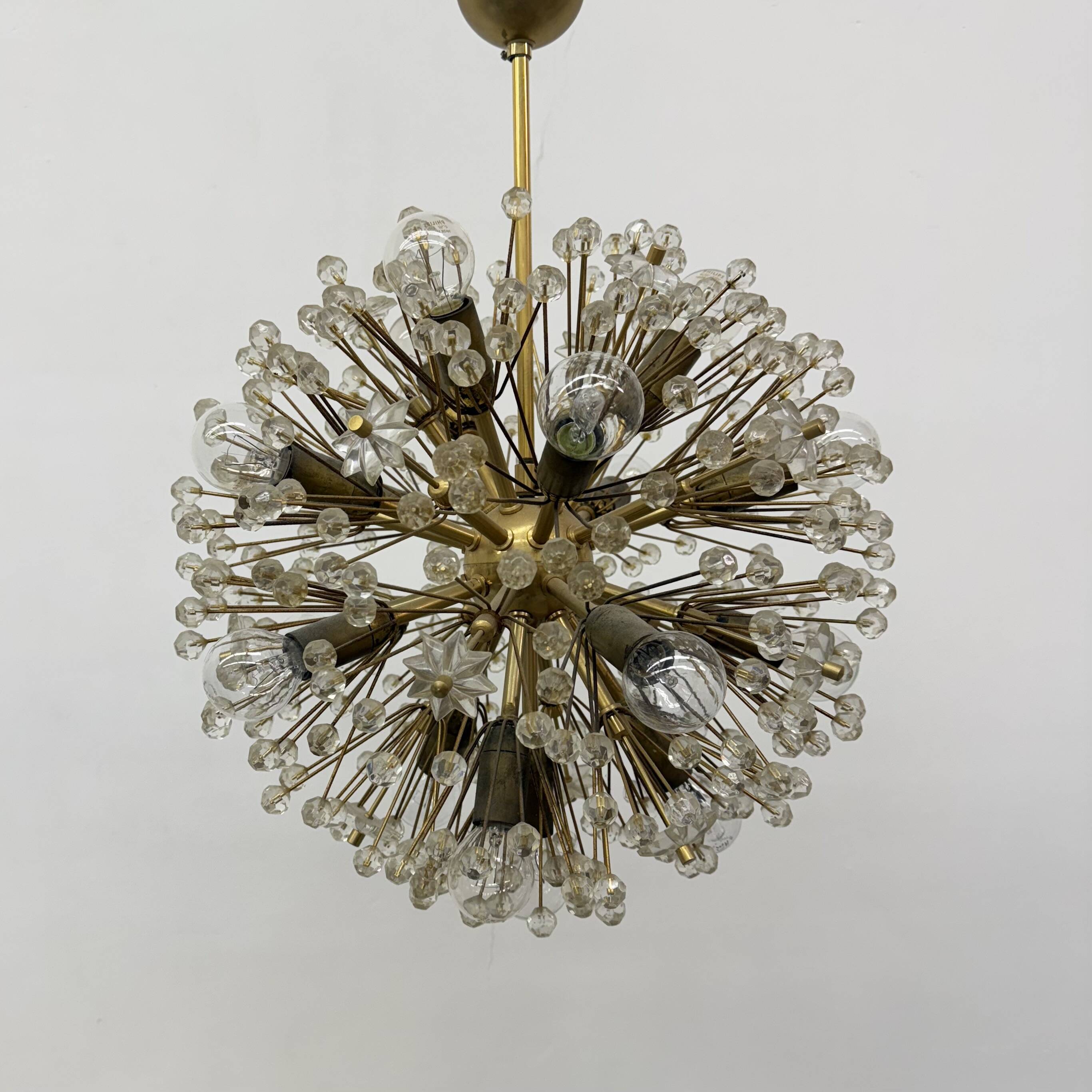 Starburst Brass Chandelier by Emil Stejnar , Austria 1960s