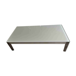 Table basse verre structure aluminium