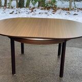 1960s round extendable Scandinavian dining table