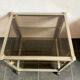 Vintage sofa end smoked glass and gold gold gold Belgo chrome