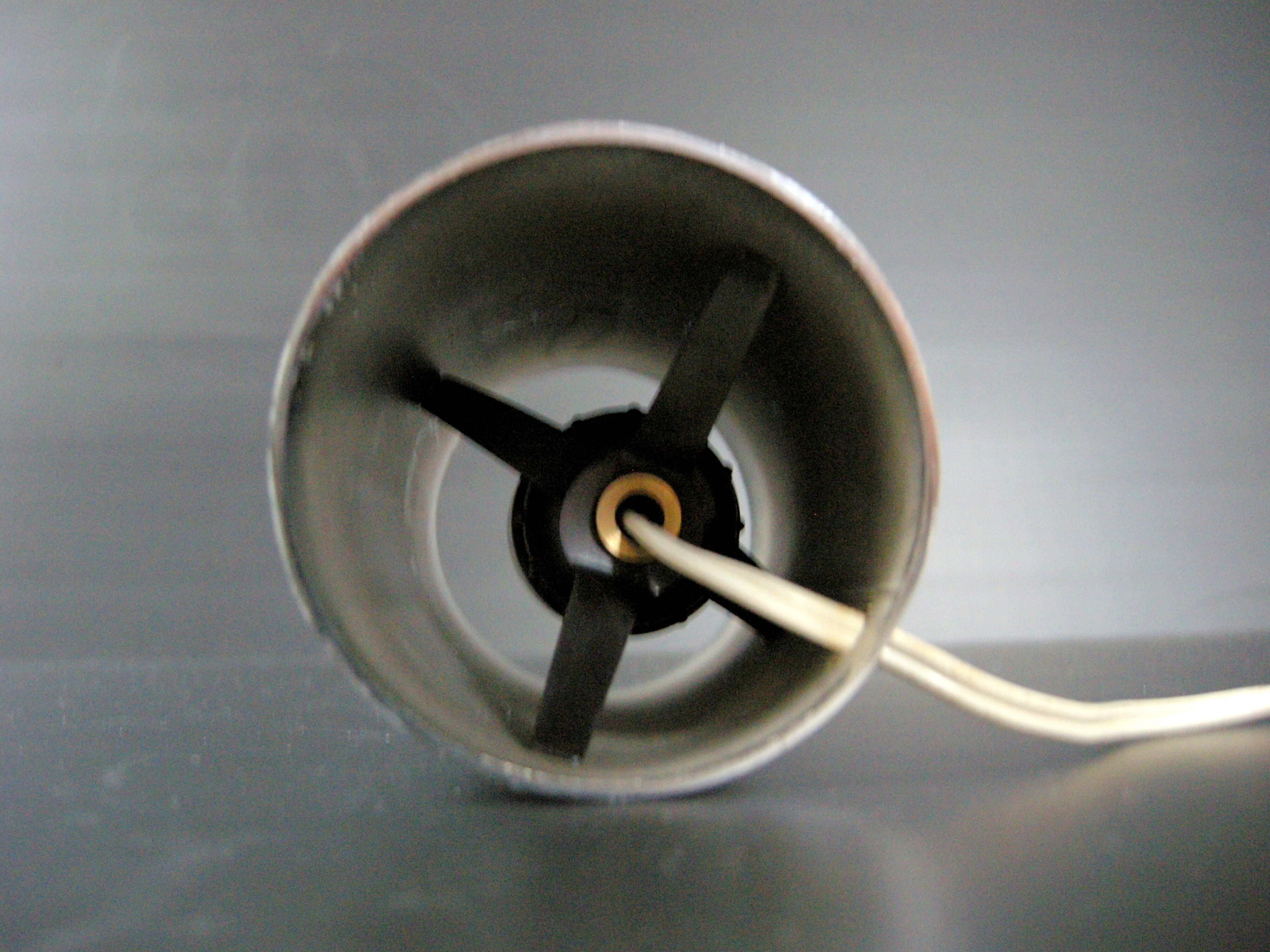 Vintage inclined cylinder lamp 1970 space age