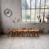 Set of 6 Olof Ottelin stools, Finland 1950.