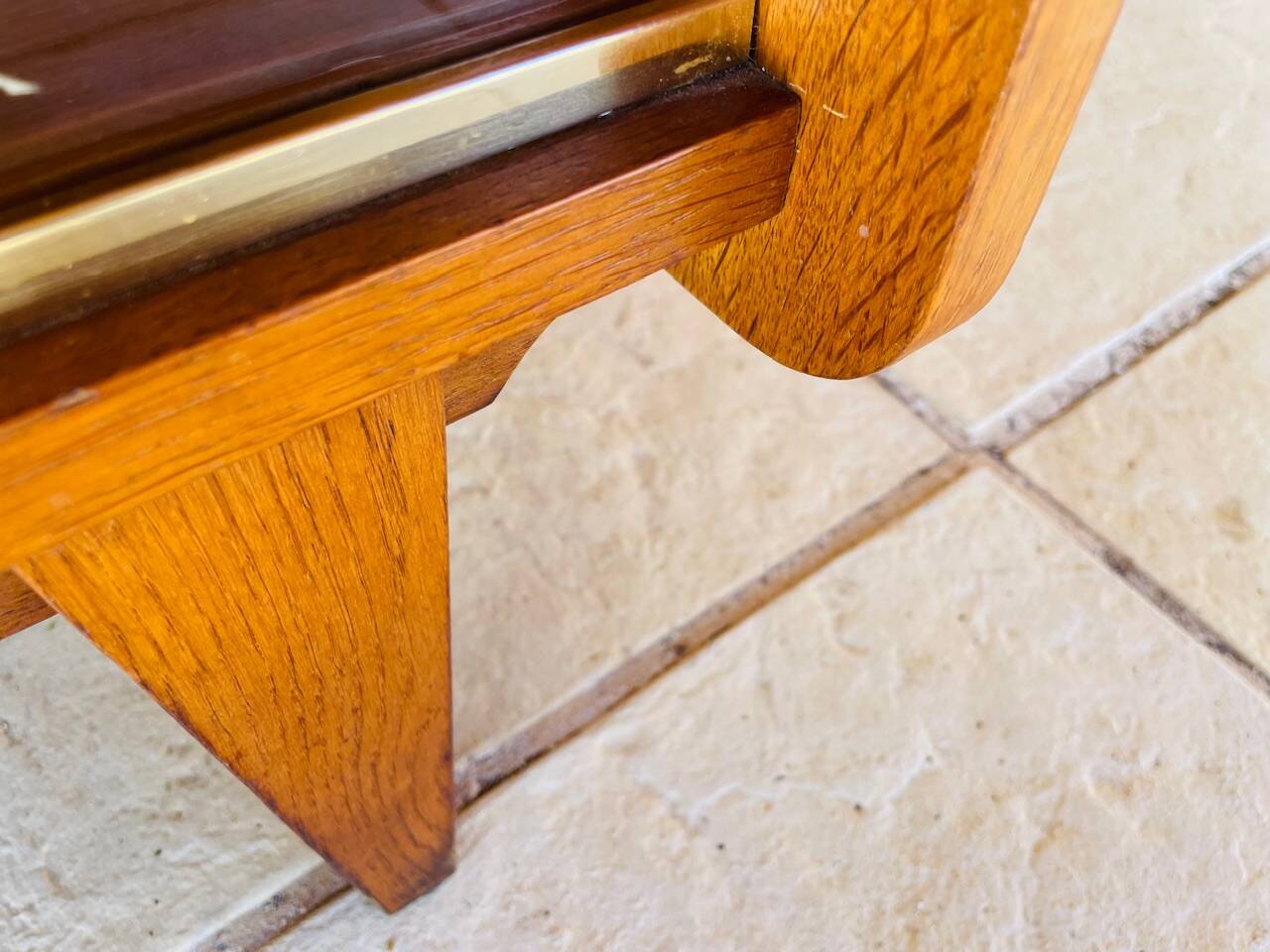 Storage unit/Library with sliding glass doors 1960s