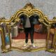 Very large and superb Louis XV style mirror in gilded wood, 20th century (E)