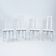 Italian Ycami white leather sculptural highback chairs, 1980s