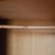 Cabinet vintage wood and rattan braces