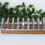 Porte-toasts teck et inox