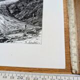 Pasterze and Grossglockner, Austria, printed illustration from 1878.