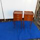 Pair of rosewood bedside tables